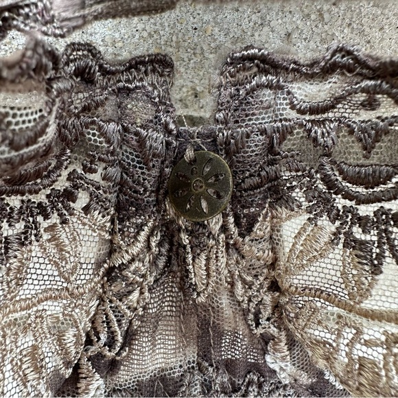 Chantelle Africa Sheer Mesh Demi Underwire Bra Mocha Brown Embroidered Lace 3695 - Picture 6 of 9